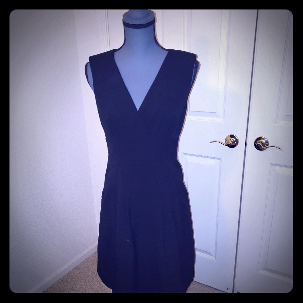 Black Calvin Klein V-Neck Dress